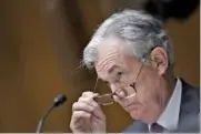  ?? DREW ANGERER/ POOL VIA AP ?? Federal Reserve Board Chairman Jerome Powell testifies during a Senate Banking Committee hearing in September on Capitol Hill in Washington.