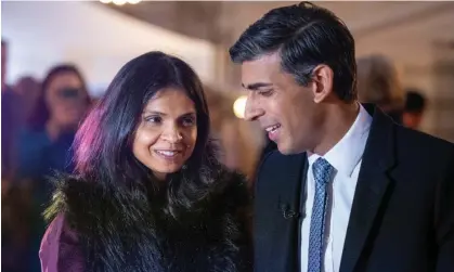  ?? Photograph: Tolga Akmen/EPA ?? ‘Rishi Sunak’s family’s £700m fortune rests on the 1% shareholdi­ng Mr Sunak’s wife, Akshata Murty, holds in her father’s IT firm Infosys.’