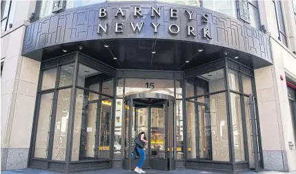  ?? BLOOMBERG ?? A customer enters a Barneys New York store in Chicago, Illinois in this file photo.