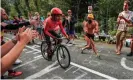  ??  ?? Nairo Quintana during the penultimat­e stage of this year’s Tour de France. He finished 17th overall. Photograph: Christophe Petit-Tesson/EPA