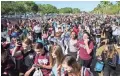  ??  ?? Parkland high school students participat­e in the National School Walkout.