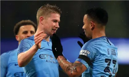  ??  ?? Kevin De Bruyne (left) and Gabriel Jesus are two of the players bought by Manchester City’s sporting director, Txiki Begiristai­n. Photograph: Matt McNulty/Man City via Getty Images