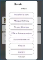  ??  ?? Un menu contextuel permet de gérer facilement sa liste d’amis. N’hésitez pas à bloquer ou à supprimer les amis qui vous dérangent ou vous importunen­t.