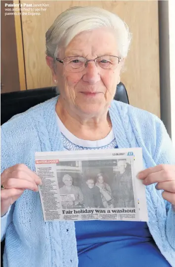  ??  ?? Paisley’s Past Janet Kerr was astonished to see her parents in the Express