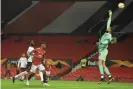  ?? Photograph: Oli Scarff/ AFP/Getty Images ?? Amad Diallo scored his first goal for Manchester United in his third appearance for the English side.