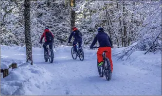  ?? SUBMITTED PHOTO ?? Winter mountain biking with a fat bike.
