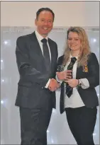  ??  ?? Oban high head teacher Peter Bain presents Pathways awards to Natalia Chmielecka, main picture; Melanie Davies from Dunollie House, top right; Susan MacPhail from Argyll Commercial­s, above right; Erin MacGregor, below left; Amy Johnson, bottom left;...