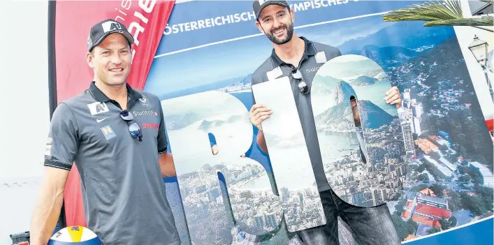  ??  ?? Clemens Doppler und Alexander Horst freuen sich auf Rio 2016.