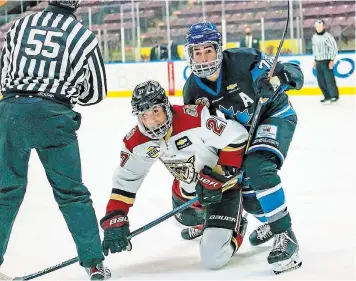  ?? JACK MURRAY PENTICTON VEES ?? Penticton’s Matteo Costantini (72), in action versus West Kelowna in British Columbia Hockey League, is a St. Catharines native who also played junior hockey with the Buffalo Jr. Sabres.