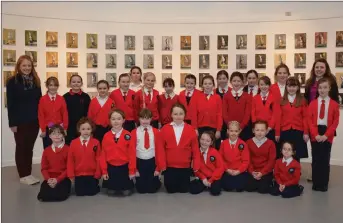  ??  ?? Pupils and teachers from Scoil Mhuire Gan Smál in Lixnaw pictured in Siamsa Tíre last Friday morning for the local screening of their Fís Film Project entitled ‘Time to Change’.