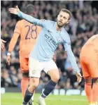  ??  ?? Bernardo Silva after his goal