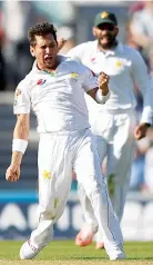  ??  ?? Test success: Yasir Shah in action during last summer