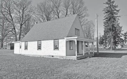  ?? PHOTO PROVIDED BY DONNA HILL-HERENDEEN ?? The chapel at the South Farmington Friends Cemetery is now included, along with the cemetery and nearby Meetinghou­se Park, in a South Farmington Historic District. Someday soon, the chapel will be available for public use.