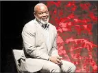  ?? Special to the Democrat-Gazette/LAUREN McCULLOUGH ?? Former Dallas Cowboy Emmitt Smith spoke to high school athletes Saturday night at the All-Arkansas Preps Awards Banquet in Little Rock.
