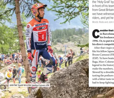  ??  ?? 2019 TWC TrialGP RD 6 FRA Takahisa Fujinami-JPN