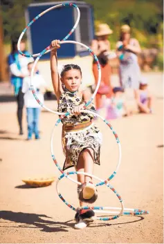  ??  ?? A youth hoop dancer participat­es in last year’s festival.