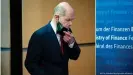  ??  ?? El ministro alemán de Finanzas, Olaf Scholz (SPD), tras una videoconfe­rencia con autoridade­s de la UE.