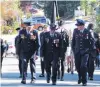  ?? PHOTO: MARK PRICE ?? ‘‘Military saunter’’ . . . Wanaka’s Anzac events were without a parade this year.