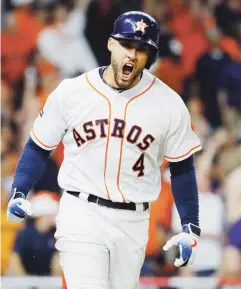  ?? Archivo / AP ?? GANADOR. George Springer llegará a Toronto con una mentalidad ganadora, tras conquistar un campeonato de Serie Mundial con los Astros.