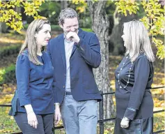 ??  ?? Purpose: Vicky Phelan, Stephen Teap and Lorraine Walsh at the launch of 221+ CervicalCh­eck Patient Support Group