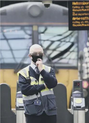  ??  ?? 0 Scotrail staff have only been checking tickets at stations during the Covid-19 pandemic