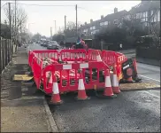  ?? ?? The emergency gas main repairs in the area were carried out by national firm SGN