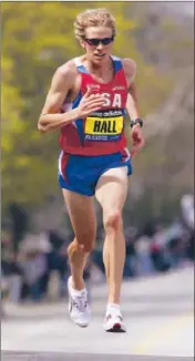  ?? John Blanding Boston Globe ?? DISTANCE RUNNER Ryan Hall has the three fastest qualifying times for the trials at Houston.