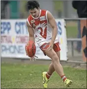  ?? ?? Down low: Shepparton Swans’ Ty Collison.