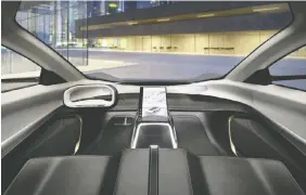  ?? ?? The Halcyon concept is self-driving, with retractabl­e steering wheel.