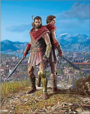  ??  ?? Alexios ou Kassandra? Faites votre jeu, disponible sur PS4, Xbox One et PC.
