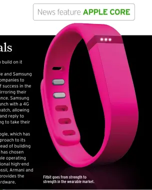  ??  ?? Fitbit goes from strength to strength in the wearable market.