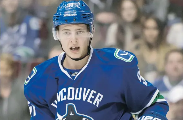  ?? — THE CANADIAN PRESS FILES ?? Troy Stecher believes communicat­ion with partner Ben Hutton will be crucial to success in this new Canucks system.