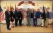  ??  ?? Delaware County Council honored U.S. Army Sergeant Philip Hackler of Springfiel­d by having his family place his photograph on the Armed Services Tribute Board in a ceremony on June 7. Shown at the ceremony are Chairman Mario J. Civera Jr., Vice...