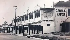  ?? ?? ONE of the first photograph­s of the Britannia Hotel, which was built by EK Green, a liquor company, in 1879.