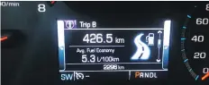  ??  ?? The Cruze hit 5.3 L/100 km in a real-time highway test.