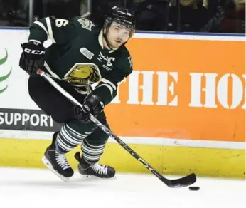  ?? AARON BELL/OHL IMAGES ?? After a breakout performanc­e at the world junior championsh­ip, Max Domi will attempt to lead the London Knights on a deep run through the OHL playoffs. Up next is Connor McDavid and the Erie Otters.