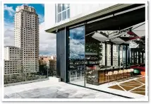  ??  ?? HUB FOR HIPSTERS: The rooftop bar at Madrid’s VP Plaza Espana Design and, top, the Nobu hotel pool