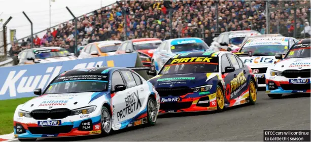  ?? Photos: Jakob Ebrey, Motorsport Images ?? BTCC cars will continue to battle this season