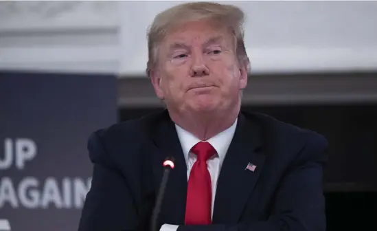  ?? AP ?? NOT HAPPY: President Trump criticized China for failing to move fast enough with the coronaviru­s and for being a lousy trade partner on Friday in Washington, D.C.