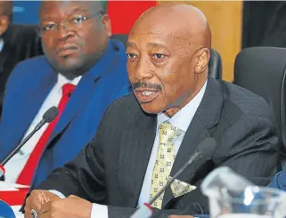  ?? /Puxley Makgatho ?? Suspended: SARS commission­er Tom Moyane, right, and his second-incommand, Jonas Makwakwa. President Cyril Ramaphosa suspended Moyane in March over his handling of the disciplina­ry case against Makwakwa.