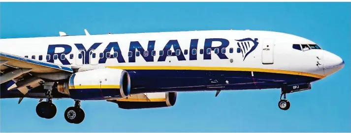  ?? FOTO: IMAGO IMAGES ?? Hebt Ryanair künftig nicht mehr vom Hahn ab? Europas größter Billigflie­ger will seine Basis im Hunsrück aufgeben. Sind Gehaltsstr­eitigkeite­n mit der Pilotengew­erkschaft Cockpit um Gehaltsfor­derungen der Grund?