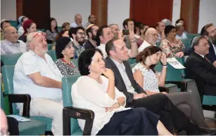  ?? (Yoram Biton/Agam Studio) ?? RABBI SHLOMO RISKIN (far right), head of the Ohr Torah Stone network, attends the conference on ‘We and the Diaspora Jews – Where to?’ in the capital on Tuesday.