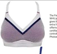  ??  ?? The Free Motion WHU push-up bra gives the bust an extra lift whilst offering a 65% certified bounce control. — Photos: Triumph