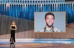  ?? AFP ?? Chadwick Boseman ganó el premio póstumo a mejor actor de drama.