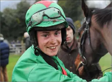  ??  ?? JJ Slevin from Kiltrea, Caim, rode his first winner last week.