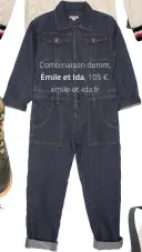  ??  ?? Combinaiso­n denim, Émile et Ida, 105 €. emile-et- ida. fr