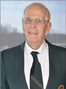  ??  ?? Ron Corrins, a club member since 1957, has been saluted with an Elmwood Golf Course Life Membership.