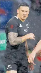  ??  ?? All Blacks hope Sonny Bill Williams will be able to play the last game on their tour.