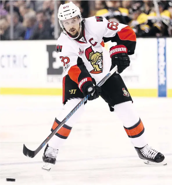  ??  ?? With defenceman Erik Karlsson out, among other club injuries, the Senators’ blue line is being pushed to the brink.