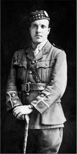  ?? ?? ■ Left: Captain Noel Chavasse, photograph­ed prior to the award of either his MC or VC and wearing his regimental Glengarry.